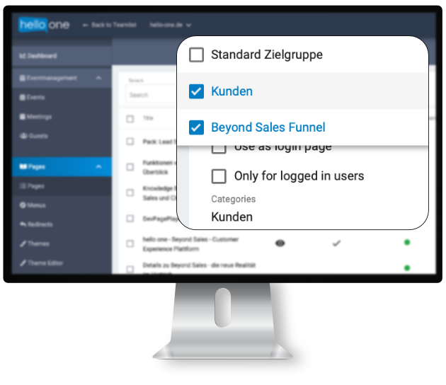 Bild von verschiedenen Zielgruppen in hello one