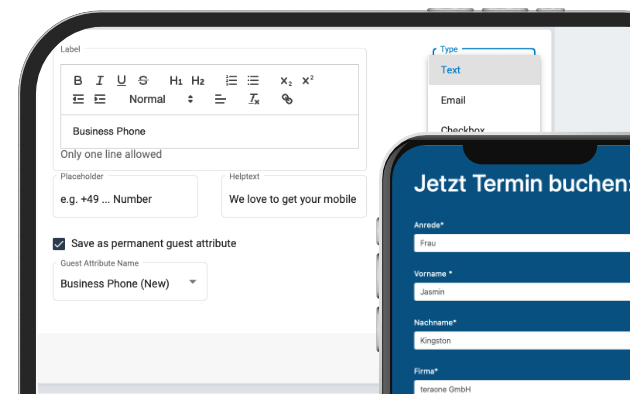Bild einer Registrierung in hello one